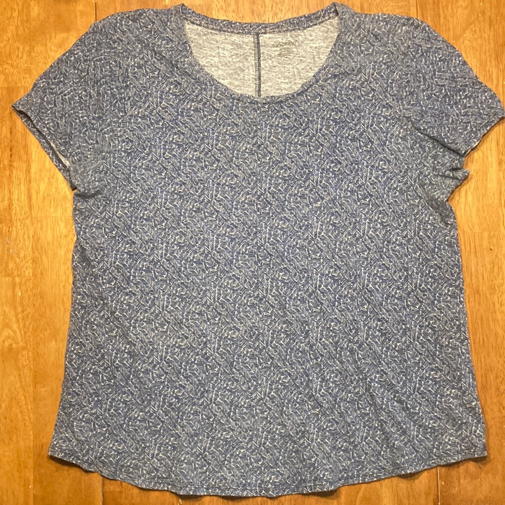 Jockey short sleeve blue patterned tee. Size XL